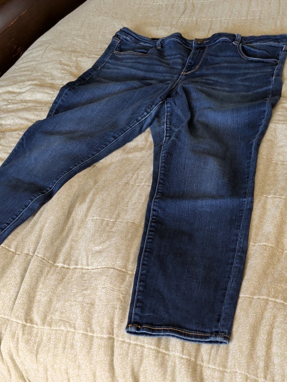 American Eagle Outfitters Women's Dark Blue Straight Jeans